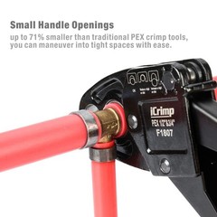 IWISS Combo Angle Head Pex Pipe Plumbing Crimping Tool for Copper Orange