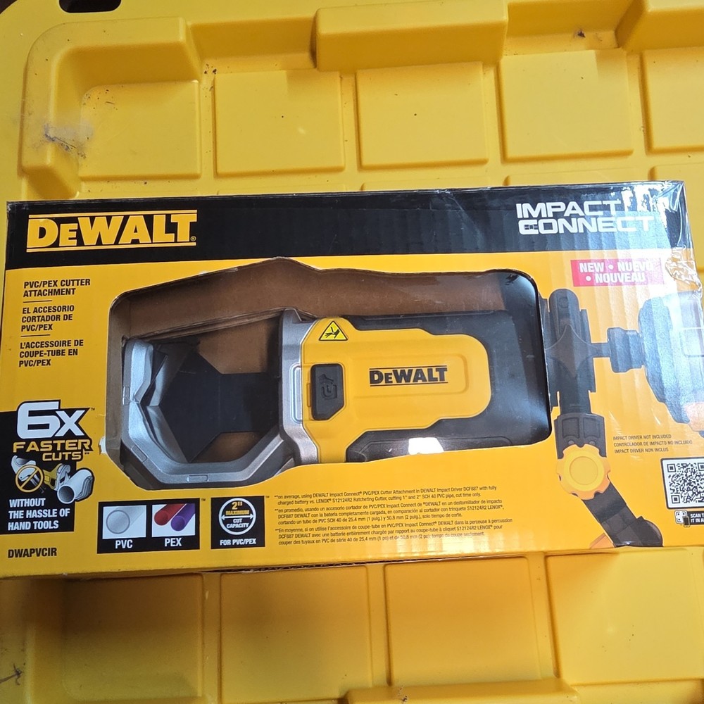 DEWALT DWAPVCIR NA246356 PVC/PEX Cutter Attachment Impact Connect