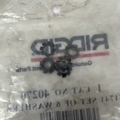 RIDGID 40270 Washer, PKG of 6 Washers &ndash; For 300/300A & 535 Threader
