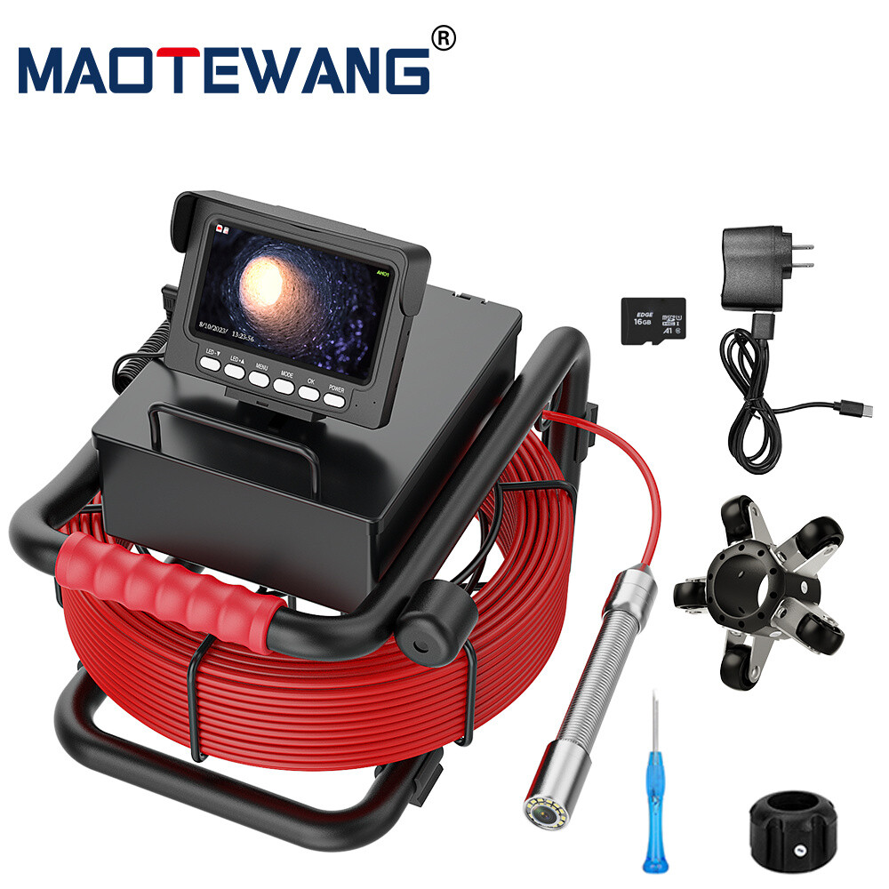 MAOTEWANG Sewer Camera HD Drain 4.3&Prime; LCD Monitor 1000 TVL Pipe Inspection Camera