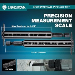 Libraton Inside Pipe Cutter for PVC Pipe, Internal Plastic Cutter Plumbing Tools
