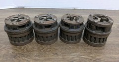 Toledo Pipe Threader Die Head Set of 4 &ndash; 1/8&Prime;, 1/4&Prime;, 3/8&Prime;, 1/2&Prime; Vintage Tools