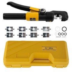 Hydraulic Crimper Crimping Tool Kit Wire Battery Cable Lug Terminal 10 Ton