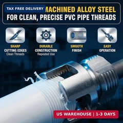 3Pcs Integrated Internal & External Pipe Threading Tool, Dual-Function Pipe