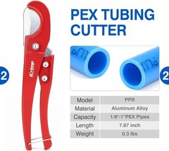 PEX Clamp Tool Kit for 3/8-in, 1/2-in, 3/4-in, 1-in PEX Clamp Cinch & Removal, c