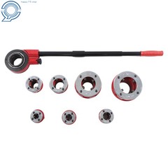 BSPT Pipe Threader W/ Handle Pipe Threader Threading 3/8&Prime; To 2&Prime; Dies Set 7 Size