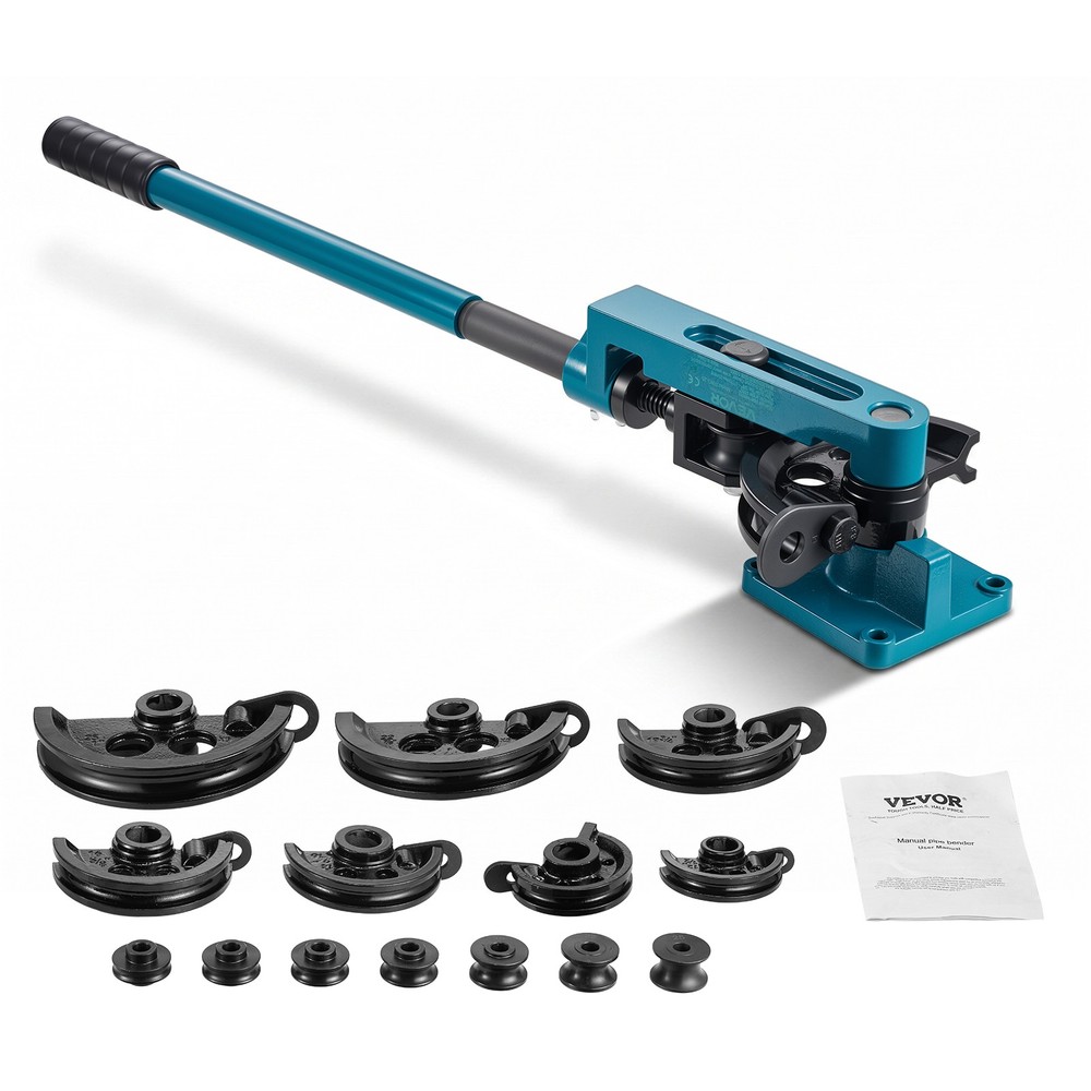 VEVOR Manual Pipe Tube Bender Set 3/8&Prime;,1/2&Prime;, 9/16&Prime;, 5/8&Prime;, 3/4&Prime;, 7/8&Prime;, 1&Prime; W/Dies