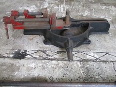 PARKER 1216 MANUAL RACHETING TUBE BENDER W/ 6 RADIUS BLOCKS NO SLIDES