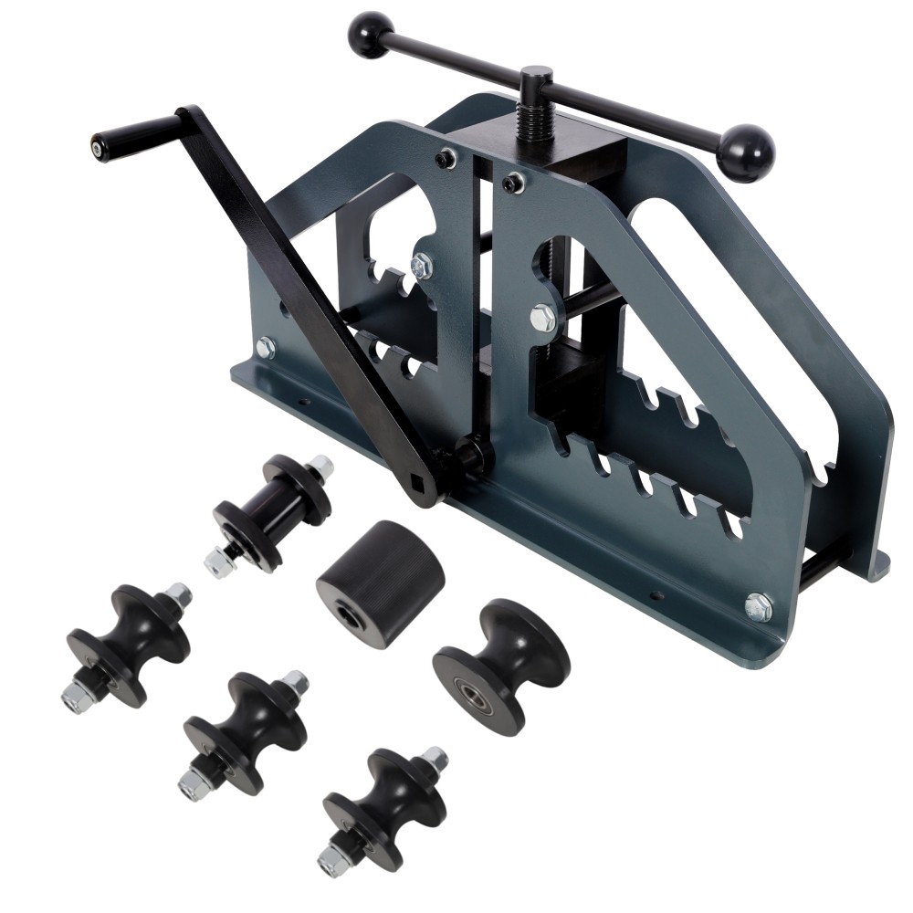 Manual Tube Roller Bender with 6 Dies, For Round & Square Pipe, Heavy Duty