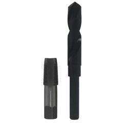 1/2 In. NPT Carbon Steel Pipe Tap and 23/32 In. Drill Bit Set in Clamshell Pack
