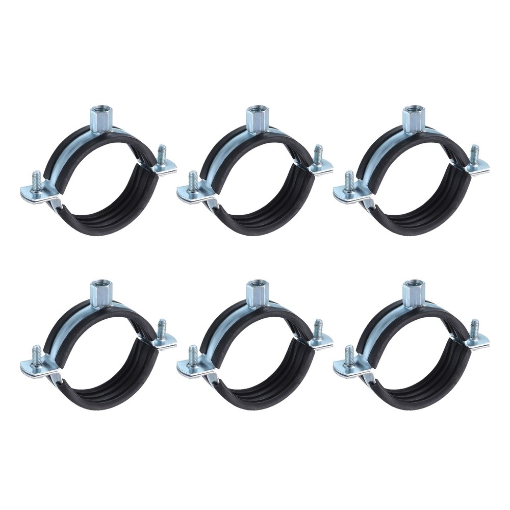 6 Pcs Split Ring Pipe Hanger, 63mm/2.5inch Adjustable Pipe Bracket Clamp