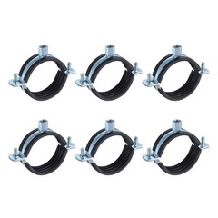 6 Pcs Split Ring Pipe Hanger, 63mm/2.5inch Adjustable Pipe Bracket Clamp