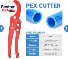 IWS-1807CN PEX Crimping Tool Kit with PEX Crimpers, PEX Tubing Cutter, Copper Ri