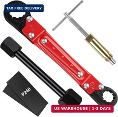 5 PCS Plumbing Tools Kit, Angle Stop Wrench with 1/2-Inch Compression Sleeve Pul