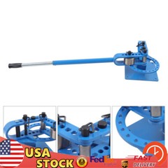 7Dies Metal Square Round Bar Bend Manual Metal Bender Pipe Tube Steel Bende 1-3&Prime;