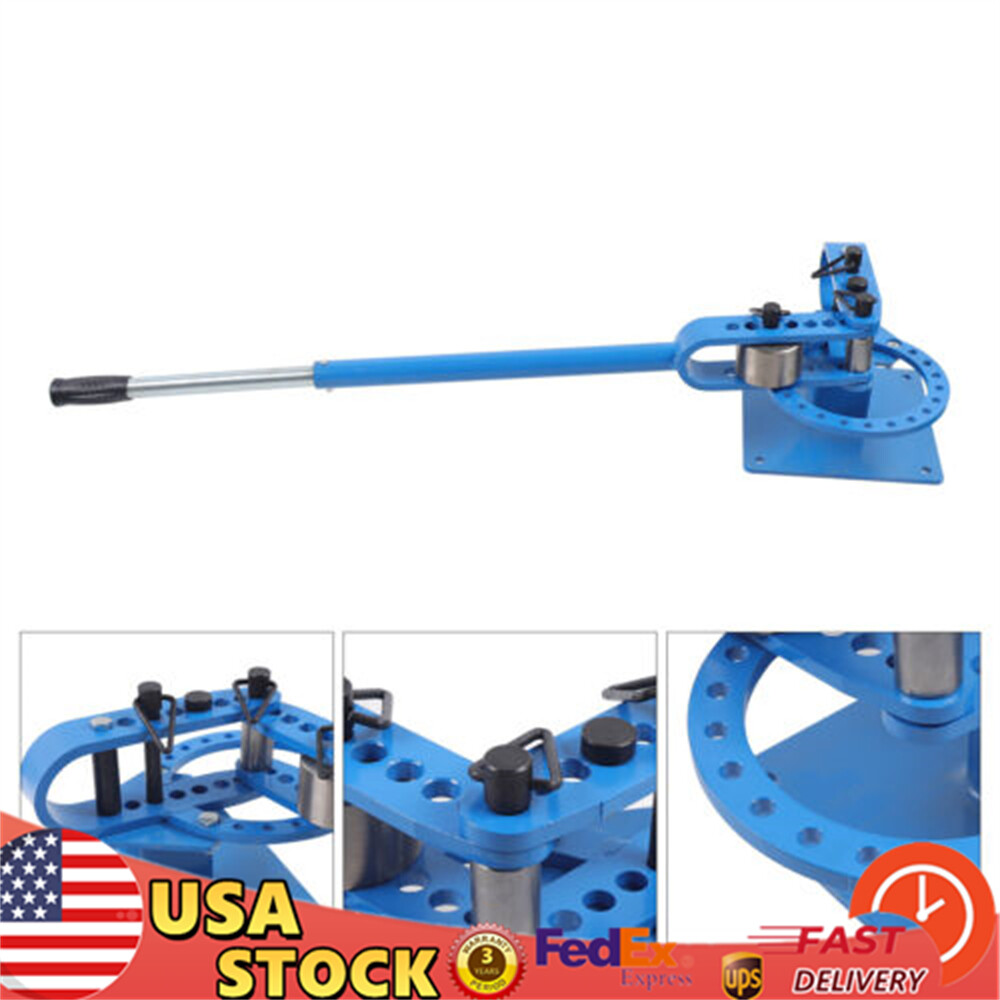 Compact Metal Bender 1-3&Prime; Bench Flat Bar Rod Bending Brake Bender 7 Dies SALE