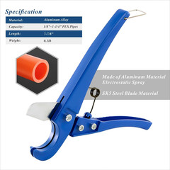 PEX Clamp Crimping Tool Kit 3/8 to 1 Inch Stainless Steel Clamps with Cutter