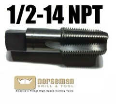 1/2-14 NPT pipe tap, High Carbon Steel, Brand New, 1/2 pipe tap Norseman 56940