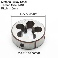 Qjaiune M18 x 1.5 Metric Right Hand Thread Die for Threading, 18mm Thread & 1&hellip;