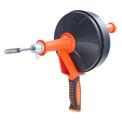VEVOR Drain Clean 25ft 1/4&Prime; Drum Plumbing Drain Snake Clog Remover Manual-feed
