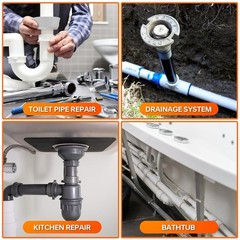 Inside Pipe Cutter for PVC Pipe, Cutter Tool Set with Scale Adjustable Depth Gau