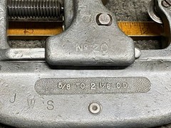 RIDGID No. 20 Tube Cutter 5/8&Prime; to 2 1/8&Prime; O.D. Clean And Oiled Pat Pend USA Early