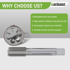 3/4-16 Right Hand Thread Tap and Die Set UNF HSS 0.75in &ndash; 16 TPI for Precision