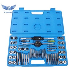 60Pcs Master Tap and Die Set Include SAE Inch Size #4 -1/2&rdquo; Metric Size M3 &ndash; M12