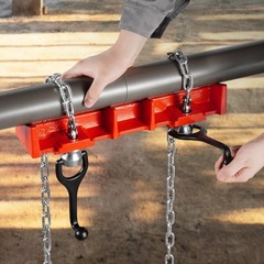 Dual Crank Chain Pipe Vise 1/2&Prime; to 8&Prime; Heavy-Duty Cast Iron Frame