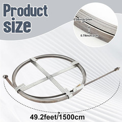 Flat Sewer Rod 3/4&Prime; x 50&prime; Plumbing Snake with Adjustable Grip Handle