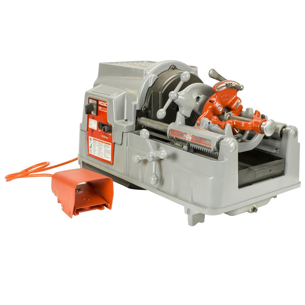 Reconditioned RIDGID&reg; 535A V3 Auto Chuck Pipe Threader 84097 with 811A & Dies