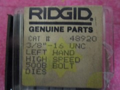 Ridgid 48920 | 3/8&Prime; &ndash; 16 UNC 500B Left-Hand High Speed Bolt Dies