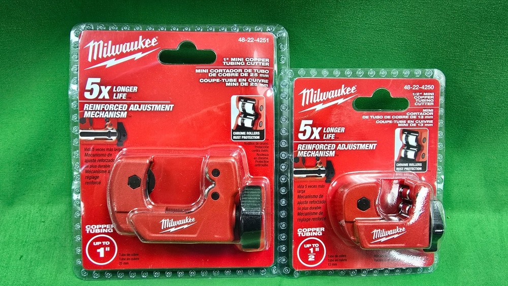 Milwaukee 48-22-4251 1&Prime; & 4250 1/2&Prime; Mini Copper Tubing Cutter BUNDLE NEW (B4)