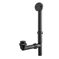 Artiwell 1-1/2&Prime; Black Tubular Bath Drain Kit with Tip-Toe Matte