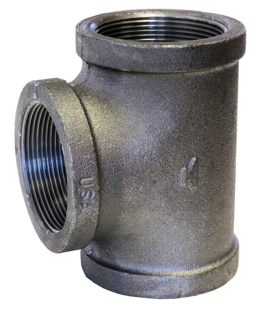 ASC 0310030804 2&Prime; Black Malleable Iron Tee FPT