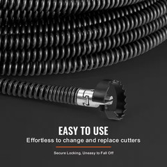 Drain Cleaning Cable 100 Ft. X 5/8 In. Professional Sectional Drain Cleaner Cabl