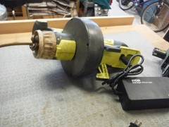 Ryobi P4002 18volt hand held drain snake with 1 battery & charger & adapter*ndr3