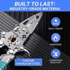 DIMOT 18-in-1 Multifunctional Electrical Pliers, Wire Stripper & Screwdriver Too