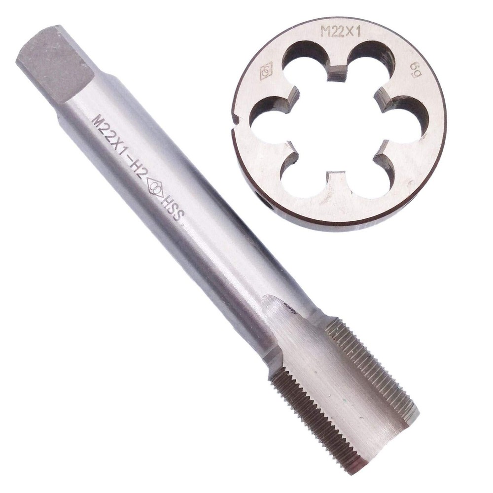 HSS M22 x 1mm Tap and M22 x 1.0mm Die Metric Thread Right Hand