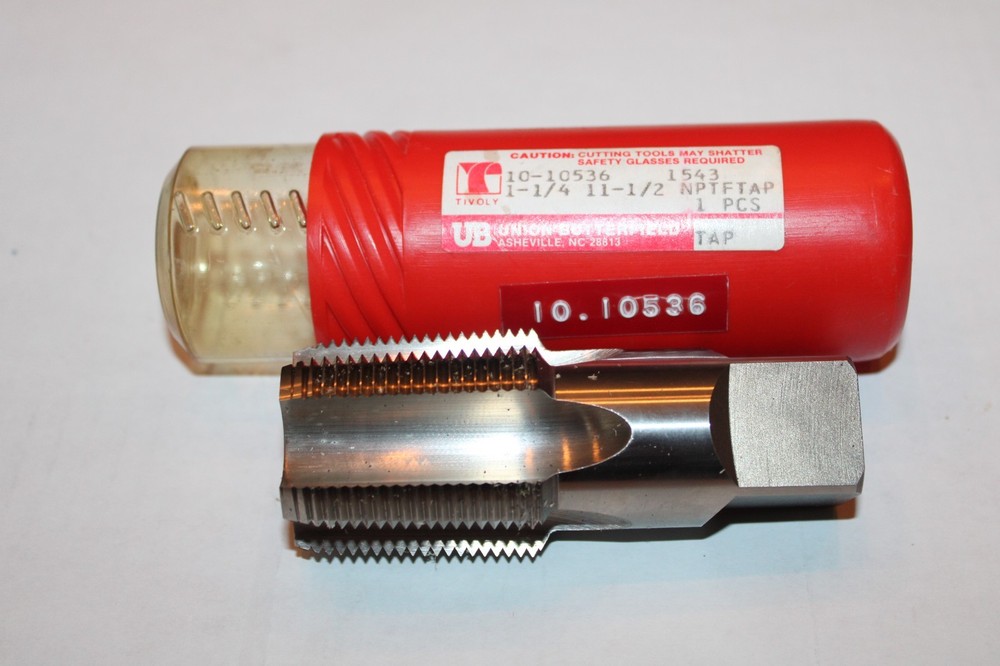 UNION BUTTERFIELD 10-10536 HSS HAND TAP 1-1/4 11-1/2 &ndash; NPTF- 4 1/8&Prime; OAL &ndash; NEW