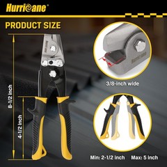 HURRICANE Snap Lock Punch Tool &ndash; 3/8 Inch Gutter End Cap Crimper for Sheet Metal