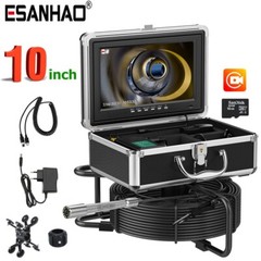 50M Sewer Drain Camera Pipe Inspection Camera 23MM 10inch 1080P DVR 16GB Card