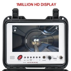 Sewer Camera Self-leveling+512HZ Sonde Endoscope 9Inch HD Screen 16GB DVR (10M)