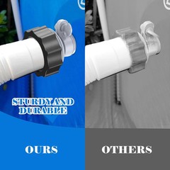 4 Pack Pool Hose Adapter 2 Type A B Conversion Connector for 1.25&Prime; to 1.5&Prime; Hoses