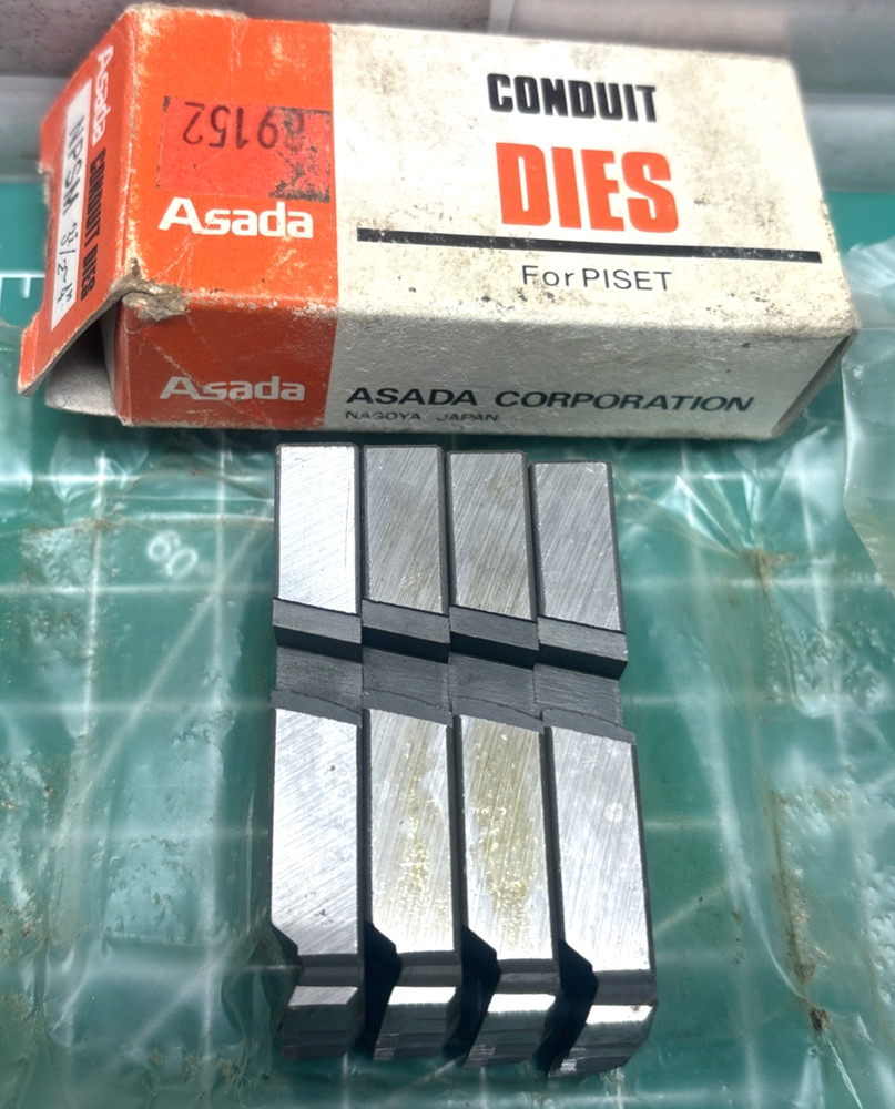 3-1/2-4&rdquo; Asada NPSM Rothenberger PISET H139 Threading Die Set, Unused With Box