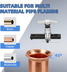 Pro HVAC Flaring Tool Kit 1/4-3/4 45&deg; Pipe Flare Tool Copper Aluminum Steel