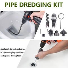 Drain Cleaner Combination Cutter Heads Set7PCS Drain Snake Drill Attachment &hellip;