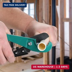 Bates- PEX Pipe Cutter, Cuts up to 1-1/4&Prime;, Tube Cutter 1/8&Prime;-7/8&Prime;, PTFE Seal Tape