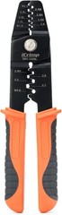 IWISS Ratcheting Open Barrel Crimper for JST, Molex, TE Pins AWG 30-14, Grey/Ora