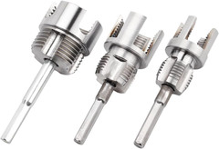 3Pcs PVC Pipe Threader Kit 1/2&Prime; 3/4&Prime; 1&Prime; NPT, Integrated Internal & External Pipe